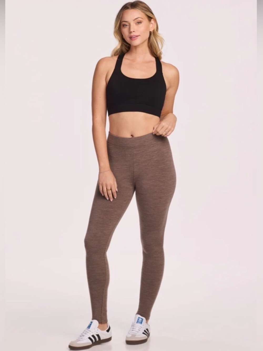 WoolX Merino Wool Stella Cold Weather Leggings Taupe Brown Size Medium